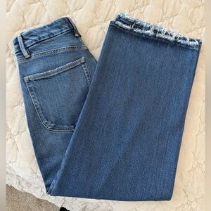 Good American Indigo Palazzo Crop Pants